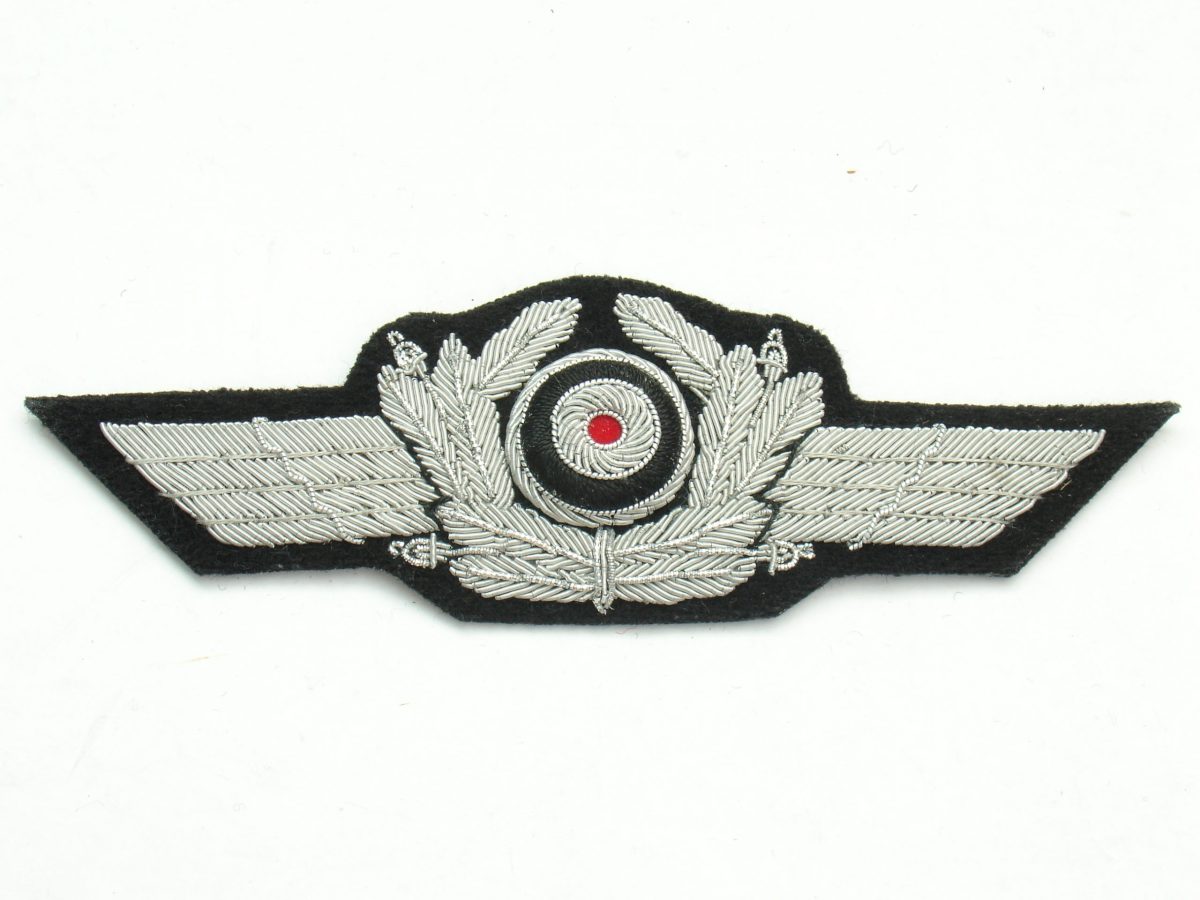 WW2 German Luftwaffe Silver Cap Wreath & Cockade