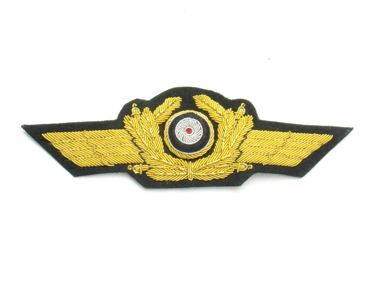 WW2 German Luftwaffe Gold Cap Wreath & Cockade
