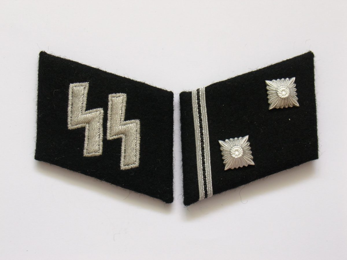 WW2 German Waffen-SS Hauptscharführer (Sgt. Major) Collar Tabs
