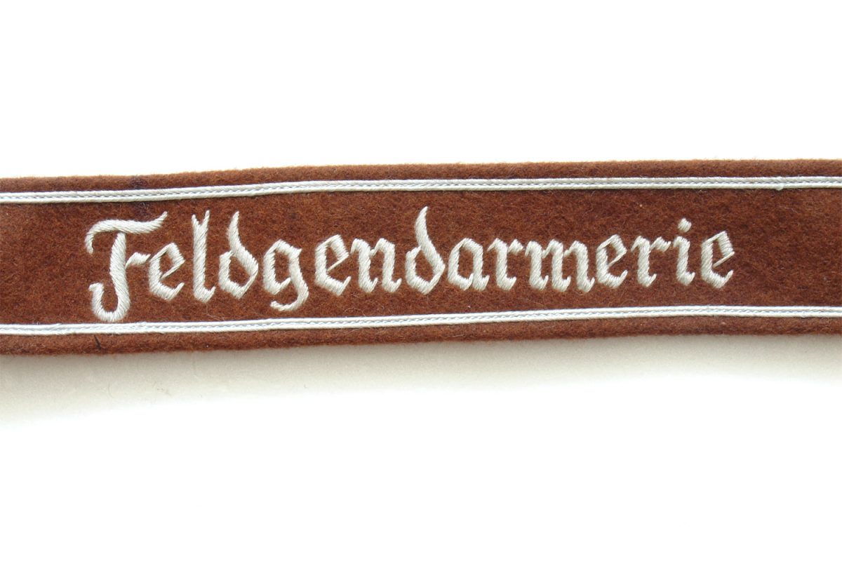 WW2 German Heer Feldgendarmerie cuff title (Grey tread)