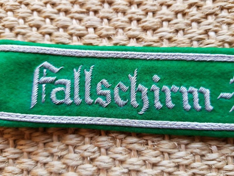 WW2 German Luftwaffe Fallshirmjäger Regiment 3 cuff titles bullion treads