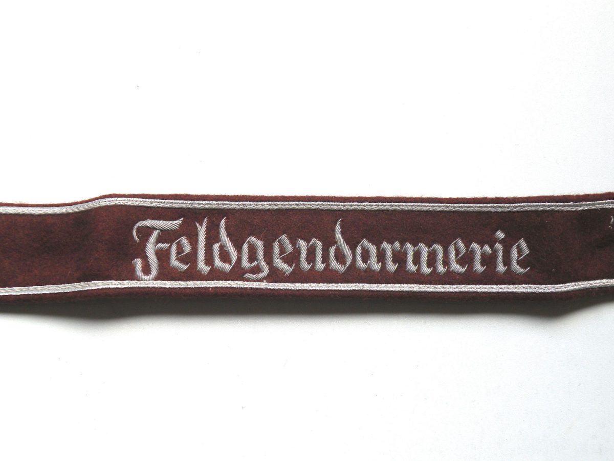 WW2 German Heer Feldgendarmerie cuff title (Bullion tread)
