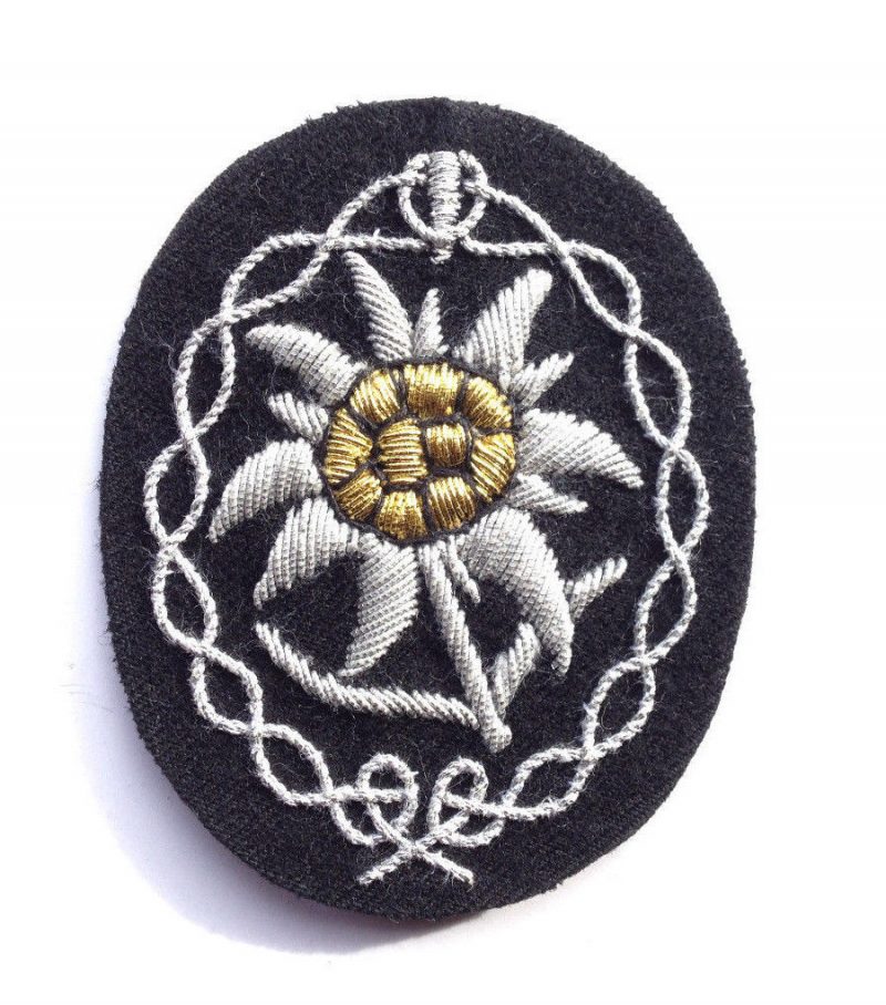 WW2 German Officer’s Sleeve Edelweiss Patch (B)