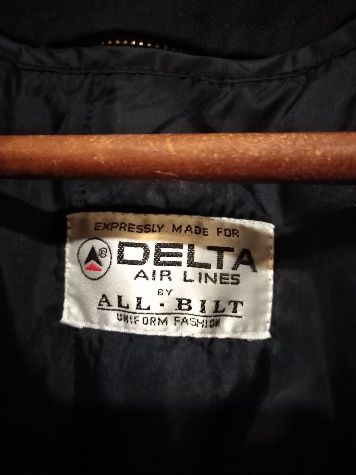 Vintage Obsolete Delta Air Lines Flight Stewardess Trench Coat